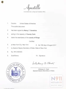 New York State apostille
